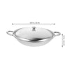 Stainless Steel Pot Korean Cooking Pan Non Stick Frying Double Handle Hot Pot Fried Steak Pot With Lid Kitchen Cookware