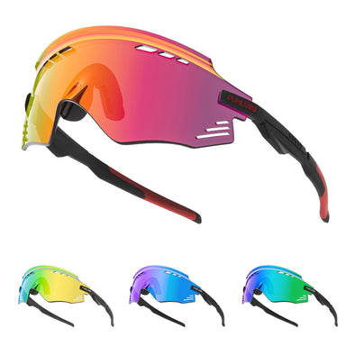 PUNLUXU Cycling Glasses Sports Sunglasses Sports Glasses Cycling Glasses Mountain Bike Glasses Motorcycle MTB BMX Men Women