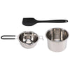 Double Boiler Pot Set Stainless Steel Melting Pot With Silicone Spatula For Melting Chocolate,Soap,Wax,Candle Making