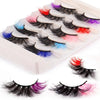 5 Pairs Women Makeup Colored Eyelash Fake Extension Eyelashes Eye Makeup Tool Easy To Wear Eyelashes Extension Thick Eye Shadow