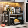 Kitchen Scalable Metal Microwave Oven Rack Detachable Holder Thickened Household Storage Shelves