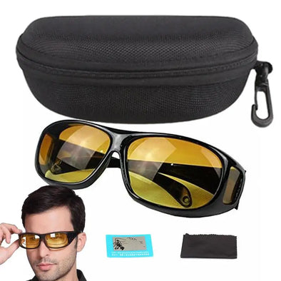 Night Vision Glasses For Driving Fit Over Glasses Sunglasses Anti Glare Polarized Yellow Tinted Sunglasses For Men & Women