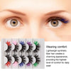 5 Pairs Women Makeup Colored Eyelash Fake Extension Eyelashes Eye Makeup Tool Easy To Wear Eyelashes Extension Thick Eye Shadow