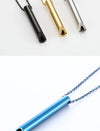 528 Hz Meditation Whistle Mindfulness Pendant Stainless Steel Vacuum Necklace Regulate Breathing Relieve Anxiety Spot