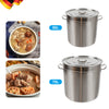 35L/50L Stockpot Cooking Pot With Stainless Steel Lid Saucepan Soup Pot For Home and Resraurant Camping Cooking