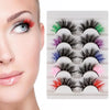 5 Pairs Women Makeup Colored Eyelash Fake Extension Eyelashes Eye Makeup Tool Easy To Wear Eyelashes Extension Thick Eye Shadow