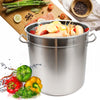 35L Multipurpose Thickened Stainless Steel Cooking Pot Large Capacity Soup Stock Pot with Lid Handle for Home Restaurant