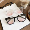 Powder Blusher Glasses Korean Oversized Gradual Pink Sunglasses Fashion Computer Goggle Women's Gift Blue Light Blocking Glasses