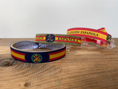 Pulseras bordadas Legión Española cierre deslizante, ESPAÑA, LEGIONARIOS, Españoles, Cuerpos y Fuerzas de Seguridad del Estado