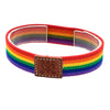 Elastic bracelet flag GAY pride LGTBI unique size Adaptable rainbow with leather plate